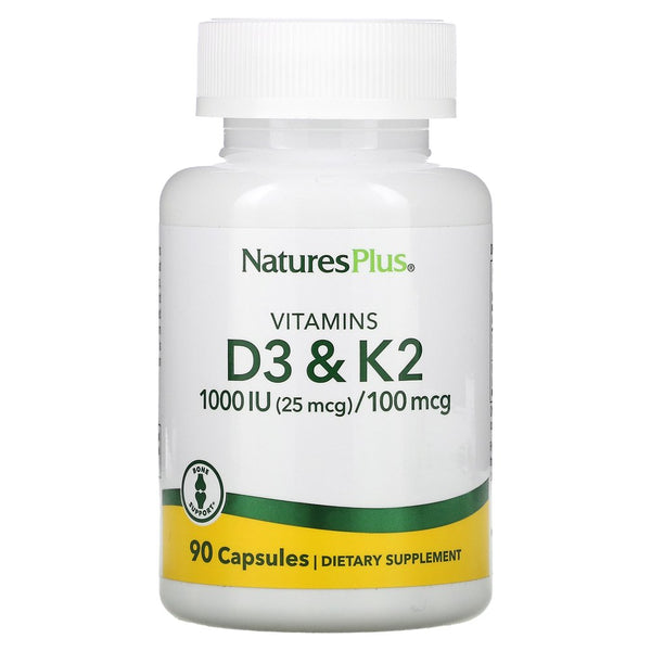 Nature'S plus Vitamin D3 & K2, 90 Capsules