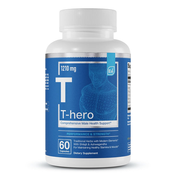 Essential Elements T-Hero Testosterone Booster for Men, 60 Caps