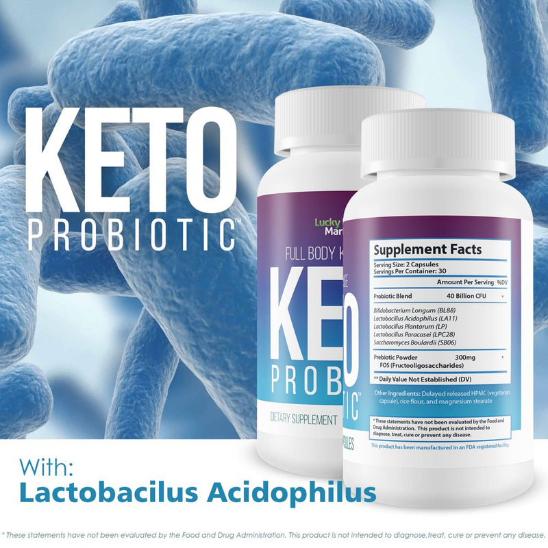 Keto Probiotic - 40 Billion CFU - Promote Digestive Health, Immune Health, & Gut Health - Keto Friendly Probiotic - Full Body Keto Cleanse Aid - Reduced Bloating - Keto Probiotics for Men & Women