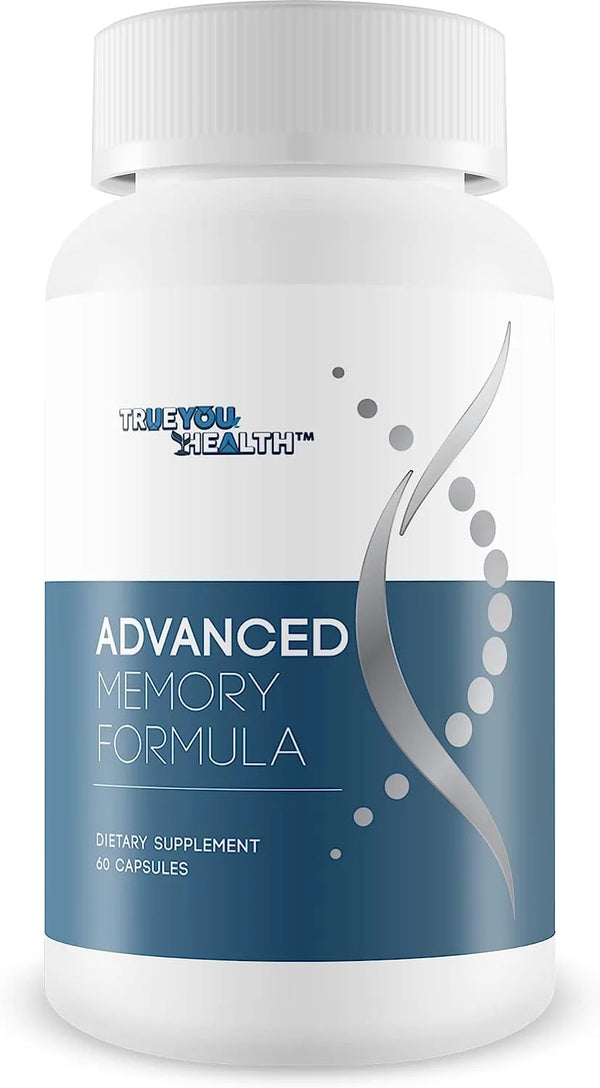 Advanced Memory Formula - by True You Health - Nootropic Brain Supplement - Formulated with Ginkgo Biloba, L-Glutamine, Bocopa Monnieri, Taurine, & More for Memory and Focus - 60 Count