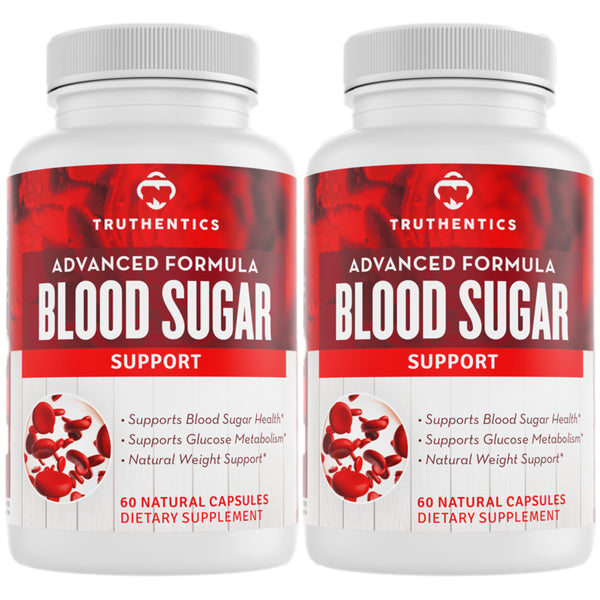 Truthentics Blood Sugar Support Formula (2 Pack) - Supports Healthy Blood Sugar Levels, Glucose Metabolism - Healthy Heart Supplement - 120 Capsules