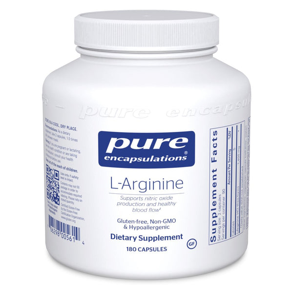 Pure Encapsulations L-Arginine | Supplement to Support Nitric Oxide Production, Immune Support, Memory, Heart Health, and Healthy Blood Flow* | 180 Capsules