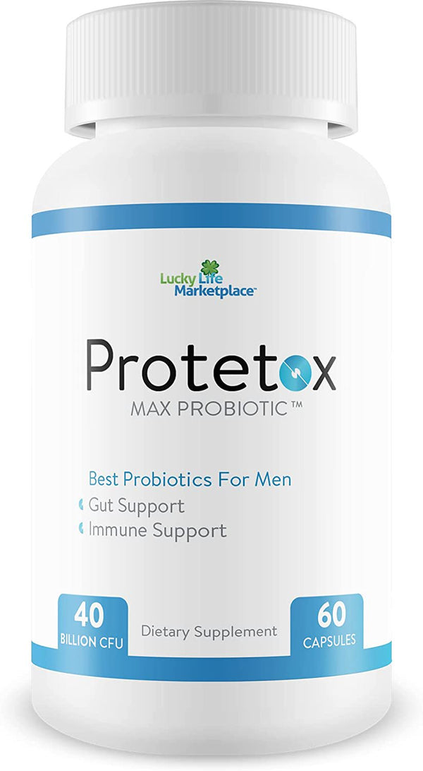 Protetox Max Probiotic - Premium Probiotic Formula - Help Reduce Gut Bloat & Support Digestive Health - Natural Immune Support - Best Probiotics for Men & Women