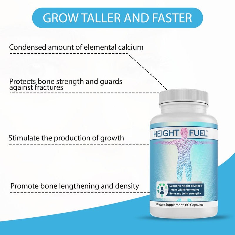 Maximum Strength Height Support| Natural Bone & Joint Growth Formulation | Doctor Recommended | Maximize Height Potential | 13+ | Non-Gmo | 60 Veggie Caps