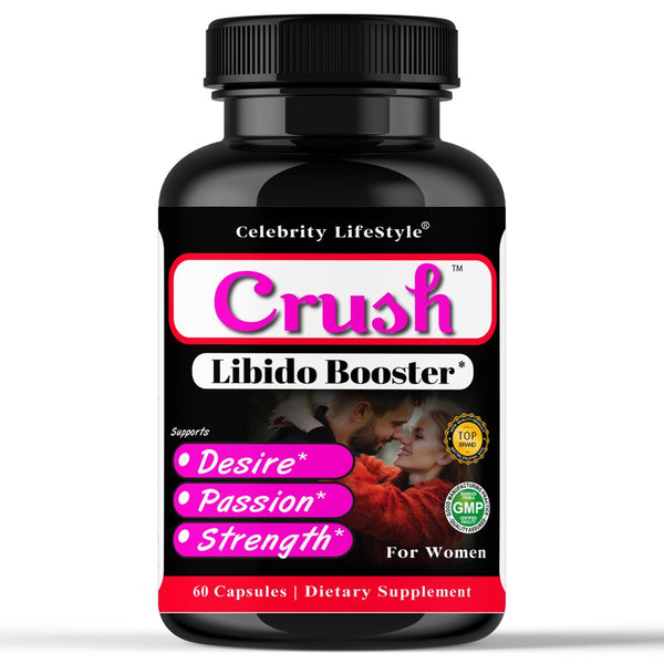 Crush Female Libido Booster Supplement Female Maximum Energy Boost Formula, 3X Strength, Energy, 60 Caps