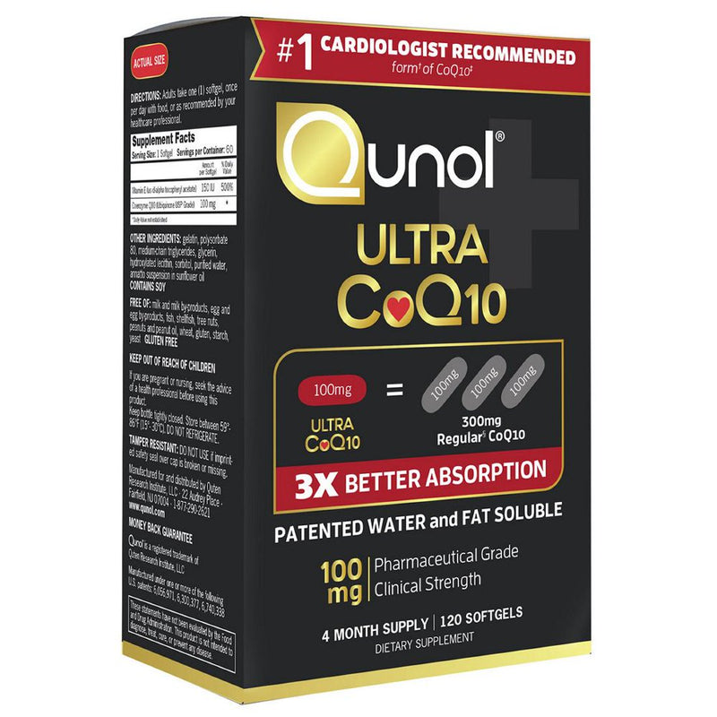 Qunol Ultra Coenzyme Q10 (Coq10) 100Mg Softgels, 120 Ct.