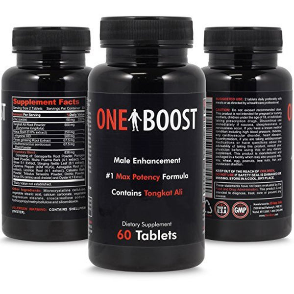 One Boost Testosterone Booster - Test Boost, Libido, Energy + Overall Well Being for Men and Women, 180 Ct.