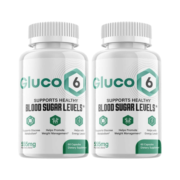 2-Pack Gluco6 Blood Sugar Pills Gluco 6 Supplement for Blood Sugar Support 60 Capsules