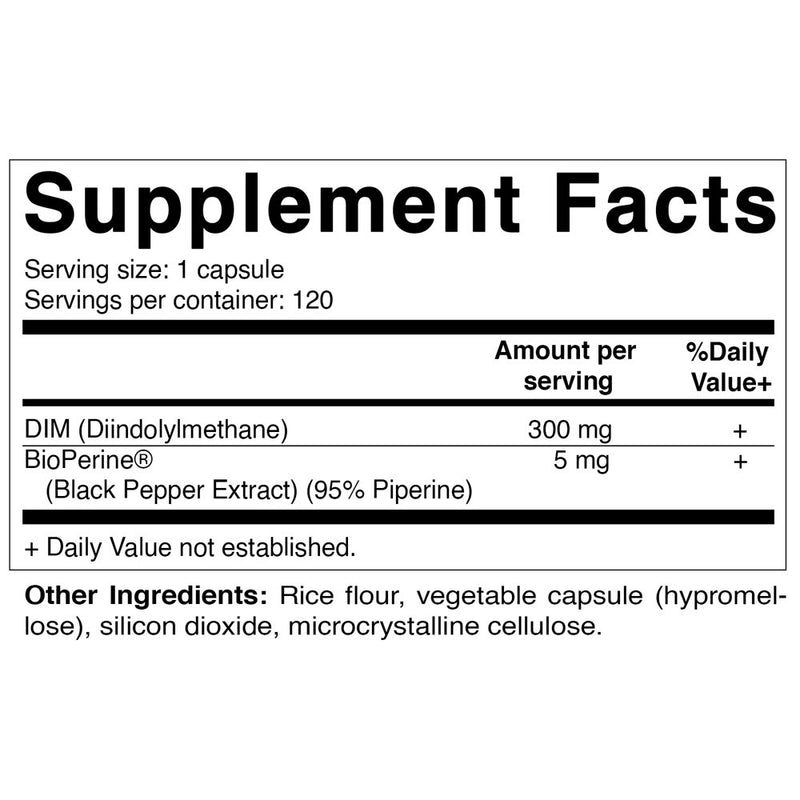 2 Pack Vitamatic DIM (Diindolylmethane) with Bioperine 300Mg, 120 Veggie Capsules - 4 Months Supply