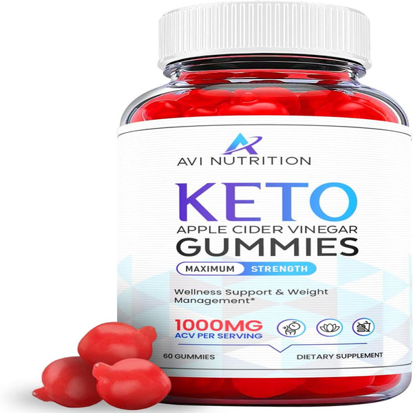 (1 Pack) AVI Nutrition Keto ACV Gummies - Apple Cider Vinegar Supplement for Weight Loss - Energy & Focus Boosting Dietary Supplements for Weight Management & Metabolism - Fat Burn - 60 Gummies