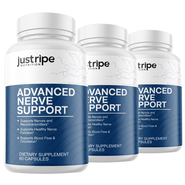 3 Pack Advanced Nerve Support by Just Ripe- 60 Capsules