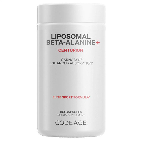 Codeage Liposomal Beta-Alanine Supplement, Carnosyn Beta Alanine 1600 Mg, Amino Acid Sports, 180 Ct