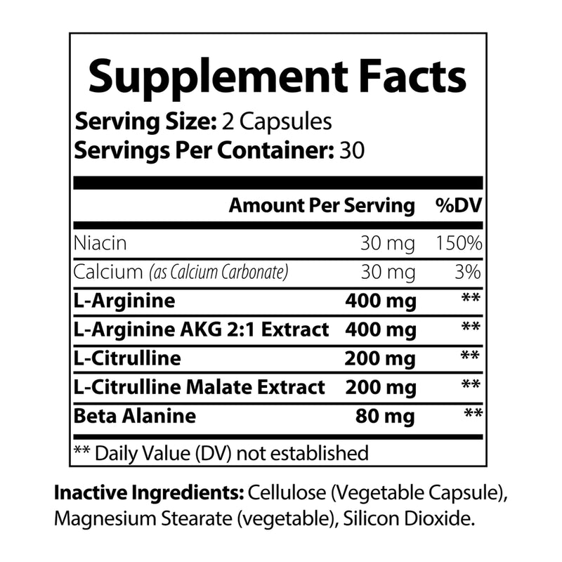 Acoola Extra Strength L Arginine Nitric Oxide Supplements for Stamina, Muscle, Vascularity & Energy - Powerful NO Booster with L-Arginine, L-Citrulline & Essential Amino Acids