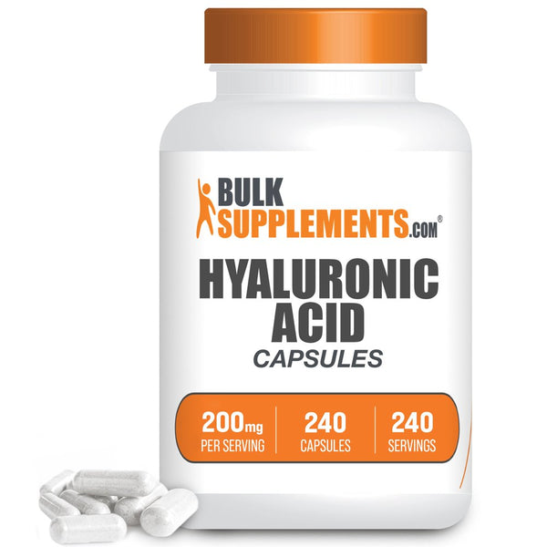 Bulksupplements.Com Hyaluronic Acid Capsules, 200Mg - Joint Supplements - Pure Hyaluronic Acid (240 Gel Capsules - 240 Servings)