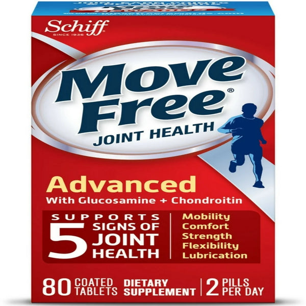 Move Free Advanced, Joint Health Supplement with Glucosamine and Chondroitin 80 Ct - (Pack of 4)