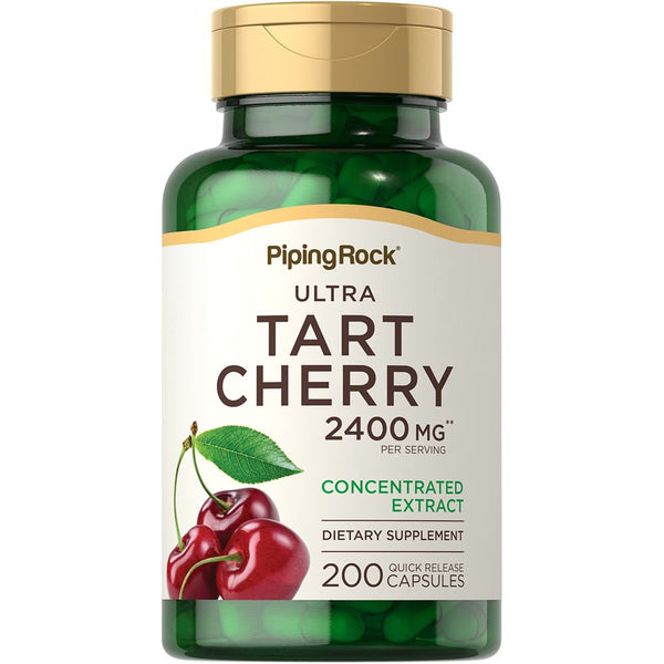 Ultra Tart Cherry, 2400 Mg (Per Serving) | 200 Quick Release Capsules | Non-Gmo, Gluten Free | by Piping Rock