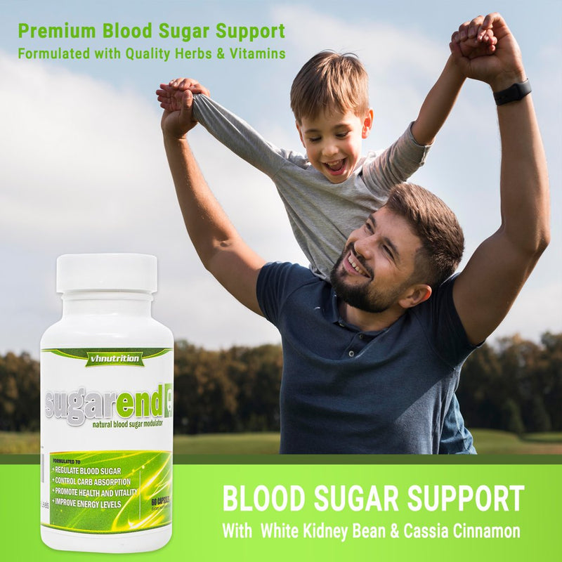 Sugarend Natural Blood Sugar Support Supplement - Premium Blood Sugar Modulator, Carb & Sugar Blocker - 60 Capsules