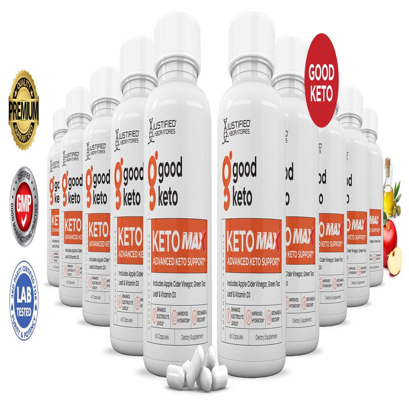 (10 Pack) Good Keto ACV MAX Pills 1675Mg Alternative to Gummies Dietary Supplement 600 Capsules