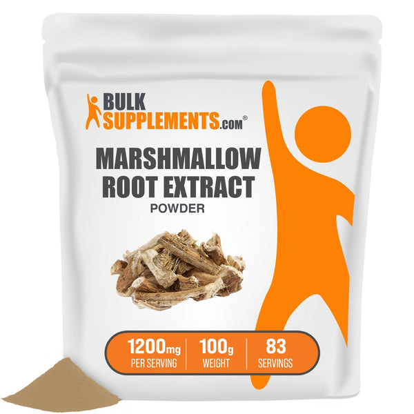 Bulksupplements.Com Marshmallow Root Extract Powder, 1200Mg - Herbal Extract - Lung Support Supplement (100G - 83 Servings)
