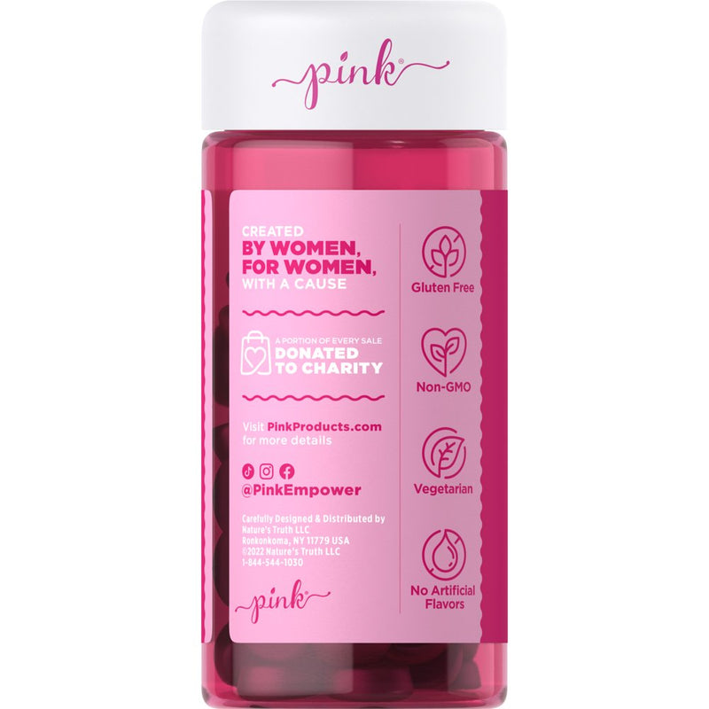 Pink Uplifting B12 + D3 Gummies, Dietary Supplement, 60 Gummies