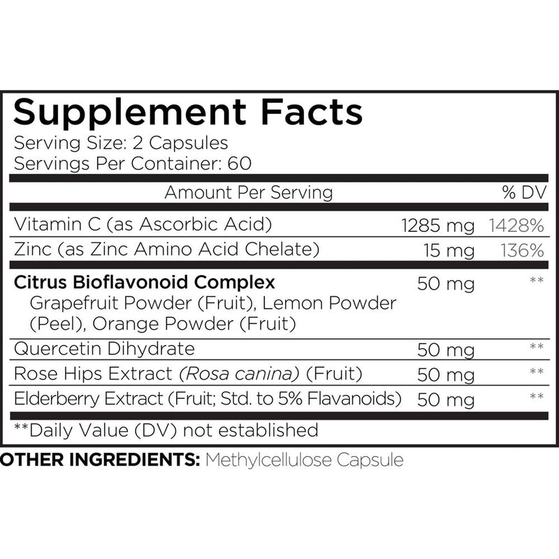 Amen Vitamin C +, 1285Mg Vitamin C per Serving, 2-Month Supply, Citrus Bioflavonoids Fruits, 120 Ct