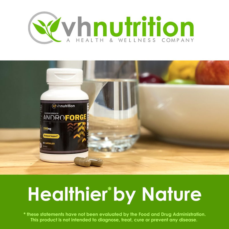 VH Nutrition ANDROFORGE | Natural Testosterone Booster* | Tongkat Ali, Ashwagandha, Epimedium | 1500Mg Proprietary Formula | 60 Capsules