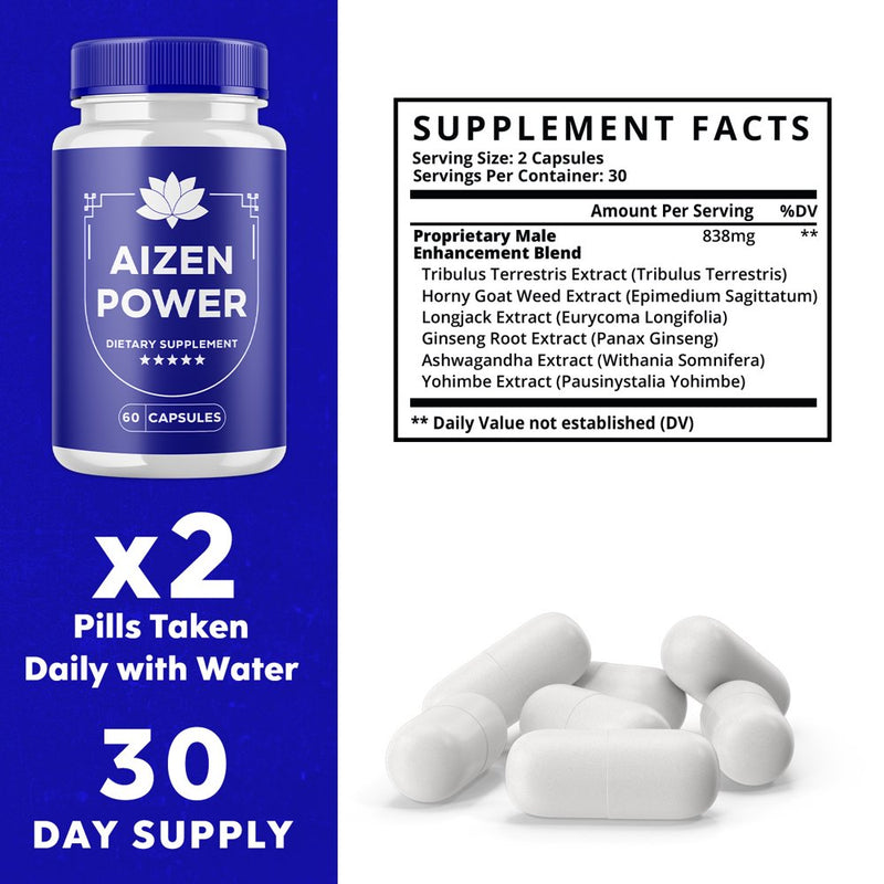 (1 Pack) Aizen Power - Dietary Supplement - 60 Capsules