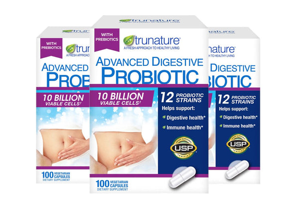 3 Pack | Trunature Advanced Digestive Probiotic, 100 Capsules