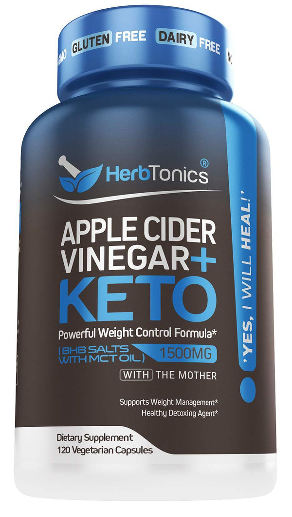 5X Potent Apple Cider Vinegar Capsules with Mother + BHB SALTS Keto Diet Pills with MCT OIL, Fat Burner & Weight Loss Supplement Formula Keto Pills for Women Men Appetite Suppressant ACV Detox Support