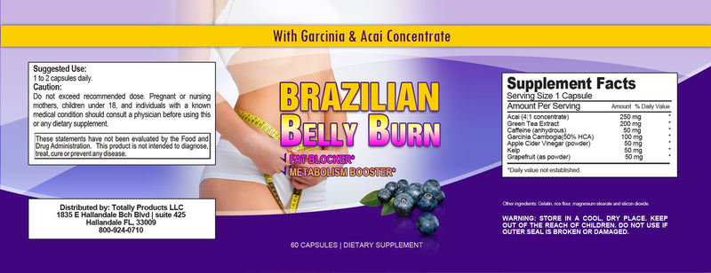 Brazilian Belly Burn with Garcinia and Acai (60 Capsules)