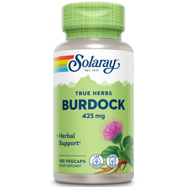 Solaray Burdock Root 425 Mg | Healthy Liver, Kidney, Digestion, Circulation, Joint & Skin Support | Antioxidant Activity | Non-Gmo | 100 Vegcaps