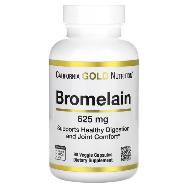 California Gold Nutrition Bromelain, 625 Mg, 90 Veggie Capsules