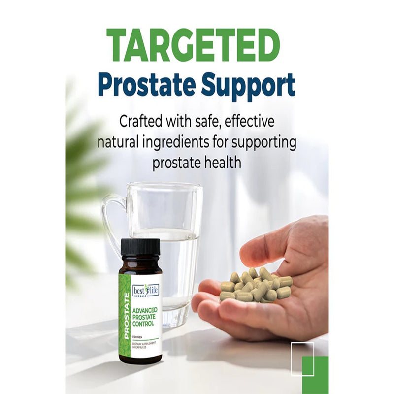 Advanced Prostate Control Supplement with Saw Palmetto for Men Experiencing Enlarged Prostate, Frequent Urination, Overactive Bladder -1 Bottle