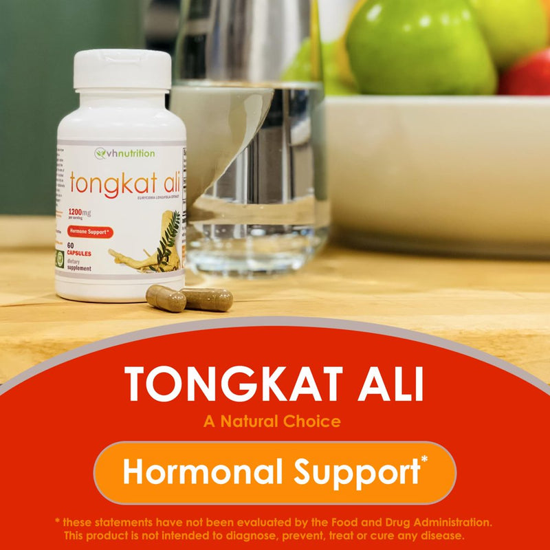 VH Nutrition TONGKAT ALI for Men | Extra Strength Mens Support Supplement* | 1200Mg per Serving | Pure Eurycoma Longifolia (Longjack) Extract Powder | 60 Capsules