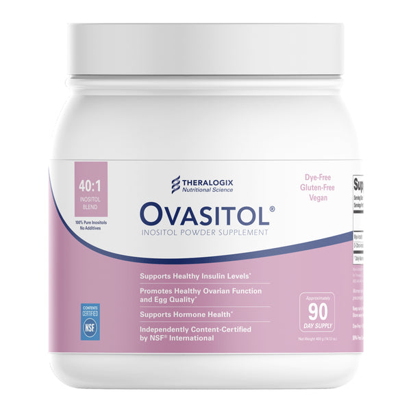 Theralogix Ovasitol Inositol Powder - 180 Servings - Myo-Inositol D-Chiro Inositol for Hormone Balance Ovarian Function Support* - NSF Certified