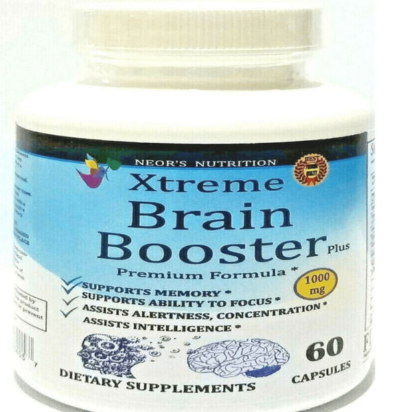Brain Booster Supplement Memory Focus Mind & Clarity Enhancer Nootropic Pills 60 Capsules