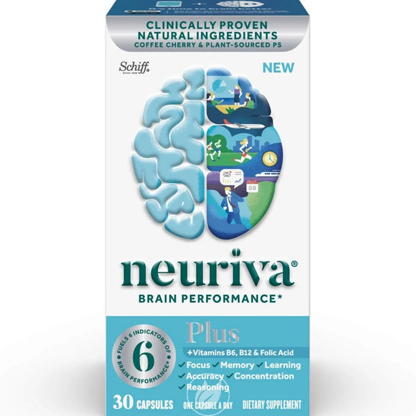 (4 Pack) NEURIVA Brain Performance plus 30 CT