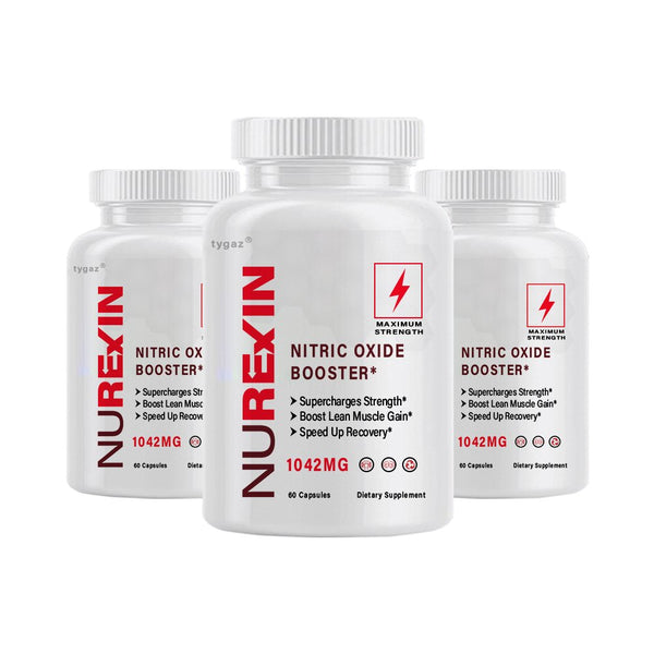 (3 Pack) Nurexin, Nurexin Nitric Oxide Booster - 180 Capsules per Bottle