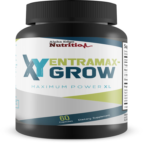 Entramax Grow - Maximum Power XL - Potent and Pure Blood Flow Expansion Formula with L-Arginine for Nitric Oxide Boost - Help Support Male Function and Increased Nutrient Delivery - 30 Servings
