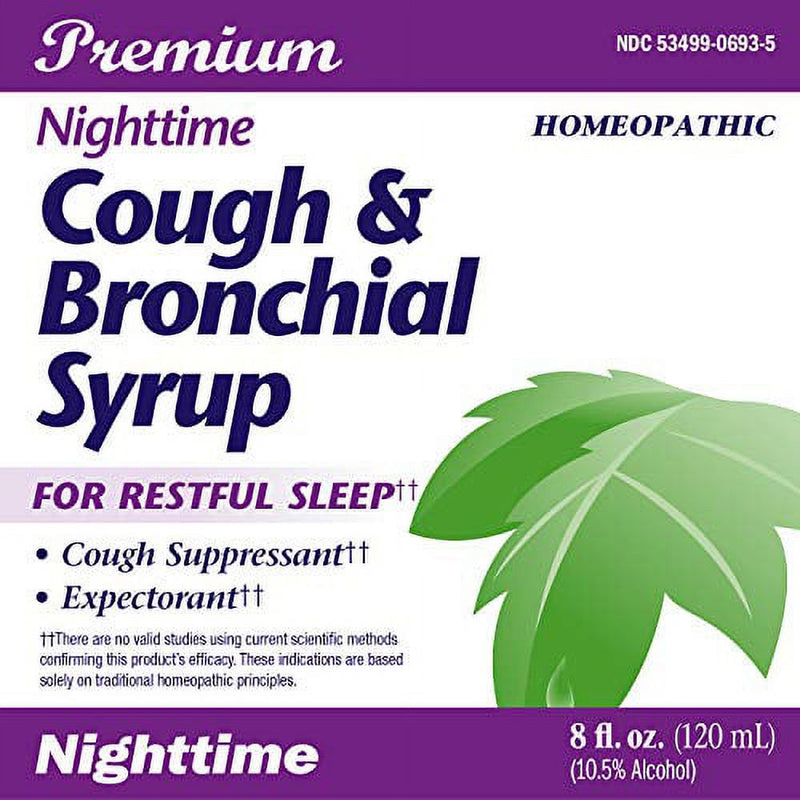 B&T Nighttime Cough & Bronchial Syrup for Restful Sleep Homeopathic, 8 Oz. (Nature'S Way Brands)