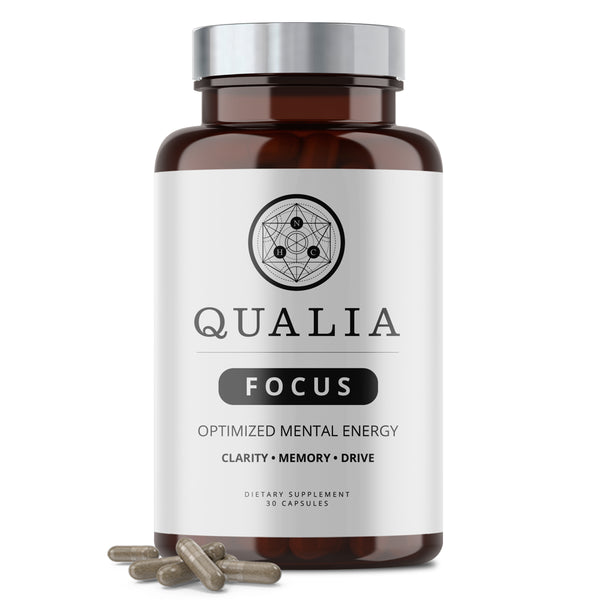 Qualia Focus Brain Booster Supplement by Neurohacker Collective | Nootropic Designed for Clarity, Memory & Drive | W/Ginkgo Biloba, L-Theanine 30 Ct