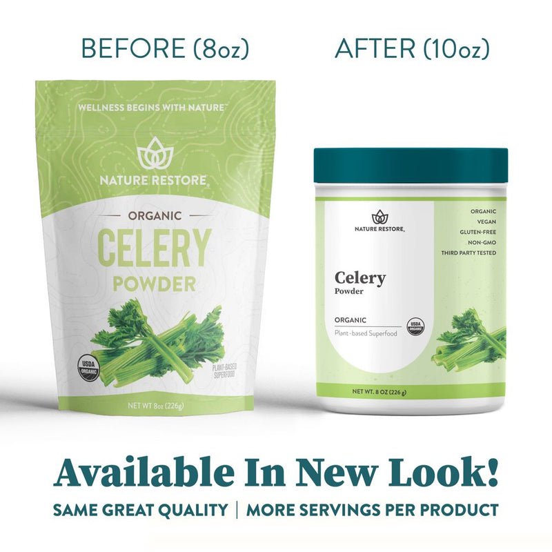 Nature Restore Celery Powder, 8 Ounce, for Gut & Circulation Health