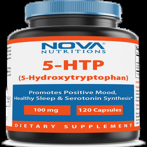 Nova Nutritions 5 HTP 100 Mg 120 Capsules, 5-HTP Promotes Healthy Sleep