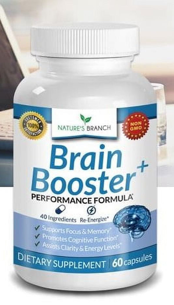 ADVANCED Brain Booster Supplement Memory Focus Mind & Clarity Enhancer - 60 Capsules