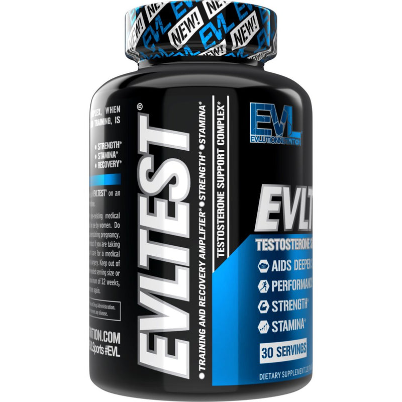 Evlution Nutrition EVLTEST Extra Strength Testosterone Booster for Men 120Ct Tablets