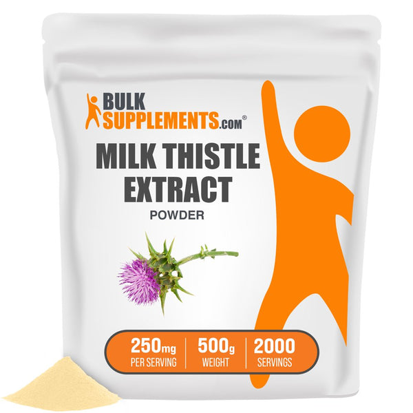 Bulksupplements.Com Milk Thistle Extract Powder - Liver Support - Silymarin Milk Thistle (500 Grams - 1.1 Lbs)