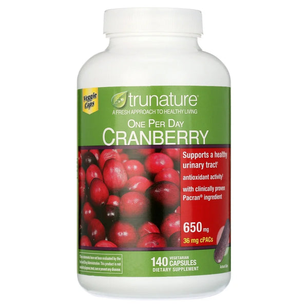 Trunature Cranberry 650 Mg., 140 Vegetarian Capsules