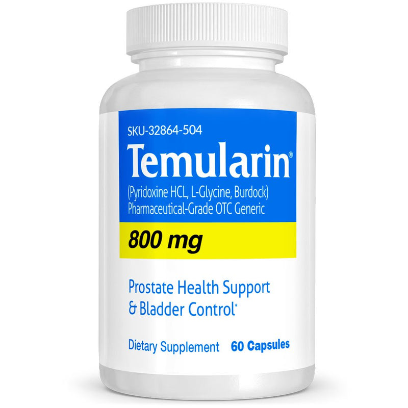 Temularin Pharmaceutical Grade OTC, Prostate Support, Natural Alternative Tamsulosin, No Side Effects, Vitasource