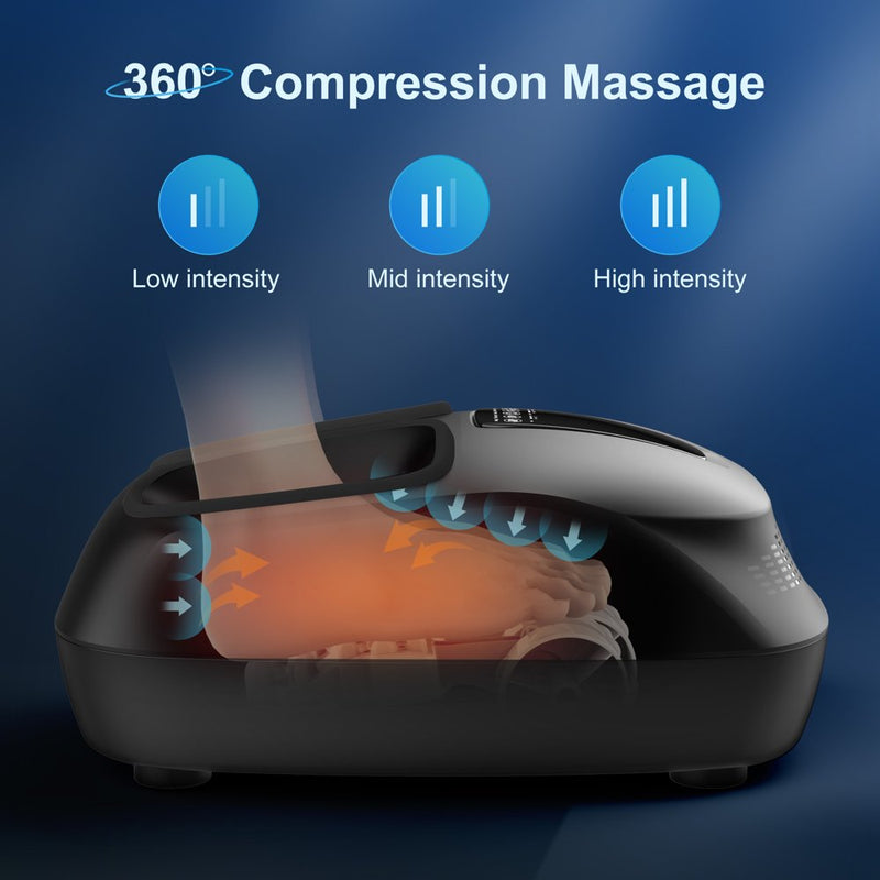Comfier Shiatsu Foot Massager Machine with Heat, Rolling Compression Feet Massager for Tired Foot Blood Circulation, Size up to 13”