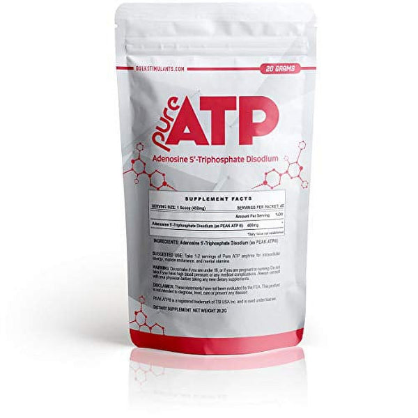 Pure ATP: Adenosine Triphosphate Powder | Intracellular Energy | Brain and Muscle Endurance | 20 Grams